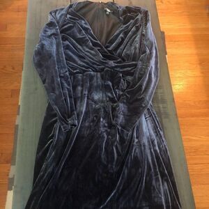 Lauren by Ralph Lauren Velvet Faux Wrap Dress​​​